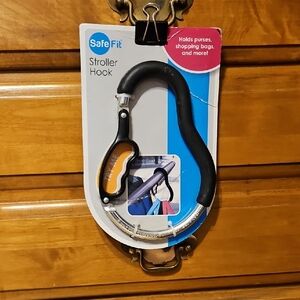 Black and Silver Stroller Hook